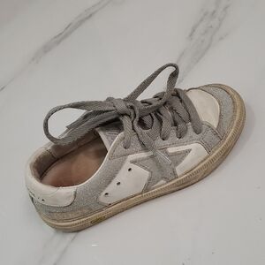 Golden Goose Kids Gray and White Sneakers